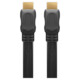 High Speed HDMI™ Flat Cable with Ethernet, 2 m, black - HDMI™ connector male (type A) > HDMI™ connector ma