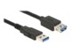 Delock Extension cable USB 3.0 USB forlængerkabel 1.5m Sort