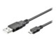 wentronic USB-kabel 1m Sort