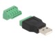 Delock USB-adapter Sort Grøn