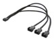 DELTACO Strøm-splitter 30cm Sort