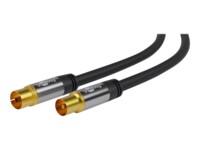 goobay Antennekabel Firelagsskjold 10m Sort Sort