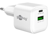 USB-C™ PD GaN Dual Fast Charger (20 W) white, white, white