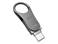 SILICON POWER Mobile C80 128GB USB 3.0 / USB-C USB stick Grå