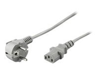 goobay Strøm CEE 7/7 (male) - Strøm IEC 60320 C13 Grå 2m Strømkabel