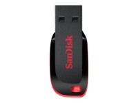 SanDisk Cruzer Blade 16GB USB 2.0 USB stick Sort Rød