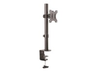 StarTech.com Single Monitor Desk Mount, Single Screen Heavy Duty Pole Mount for up to 8kg VESA Compatible Displays, Ergonomic Height Adjustable Monitor Arm Mount, Desk Clamp/Grommet - Small Footprint Design (ARMPIVOTV2) Monteringssæt Monitor 13'-32'