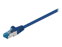 goobay CAT 6a SFTP, PiMF 25cm Patchkabel Blå