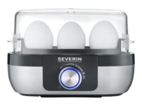 SEVERIN Æggekoger 270W Børstet rustfrit stål/sort