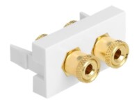 Delock Easy 45 Module 2 x binding post, red / black ring 22.5 x 45 mm