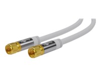 goobay Antennekabel Firelagsskjold 2m Hvid Hvid