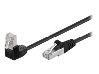 goobay CAT 5e Foldet uskærmet snoet par (F/UTP) 25cm Netværkskabel Sort