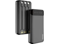 DUDAO capacious Powerbank with 3 built-in cables 20000mAh USB Type C + micro USB + Lightning black ( K6Pro+) 20000mAh 2xUSB-A Sort