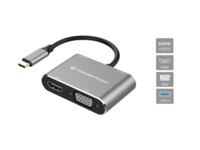 Conceptronic 110518507201 DONN16G 4-in-1USB 3.2Gen 1 Docking Station, HDMI, VGA, USB-A