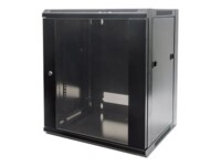 Intellinet Network Cabinet, Wall Mount (Standard), 9U, Usable Depth 260mm/Width 510mm, Black, Flatpack, Max 60kg, 19', Metal & Glass Door, Back Panel, Removeable Sides,Suitable also for use on desk or floor,19',Parts for wall install (eg screws/rawl plugs