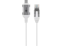 USB-C™ 3.1 to RJ45 Ethernet Cable, Slim, 15 m, 15 m, white