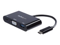 StarTech.com USB-C VGA Multiport Adapter - USB-A Port - Power Delivery (USB PD) - USB C Adapter Converter - USB C Dongle (CDP2VGAUACP) Dockingstation