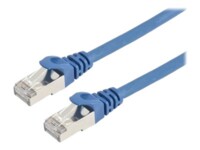 Prokord CAT 6a Kabel med afskærmning med folie og kobberfletning (SFTP 50cm Netværkskabel Blå