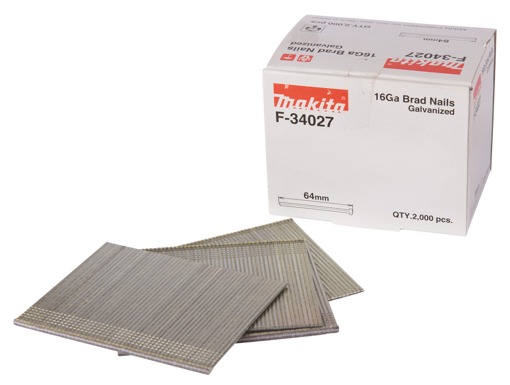 Makita Gauge Brad Nails 1,6x64mm F-34027 2000 pcs.