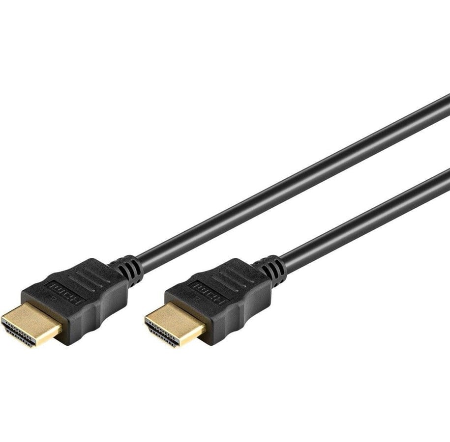 goobay HDMI-kabel med Ethernet 5m Sort