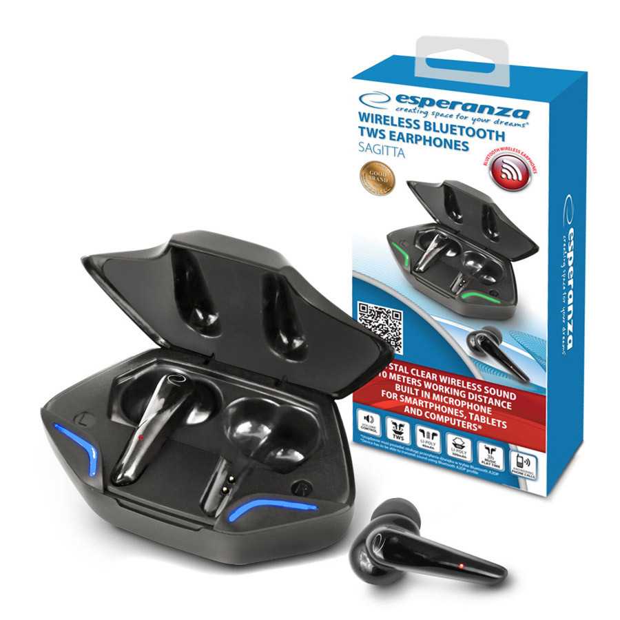 Esperanza EH231K Trådløs Hovedtelefoner Sort