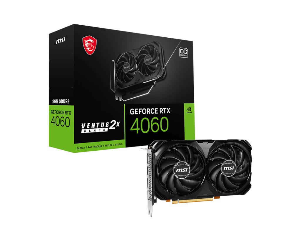 MSI GeForce RTX 4060 VENTUS 2X BLACK 8G OC 8GB