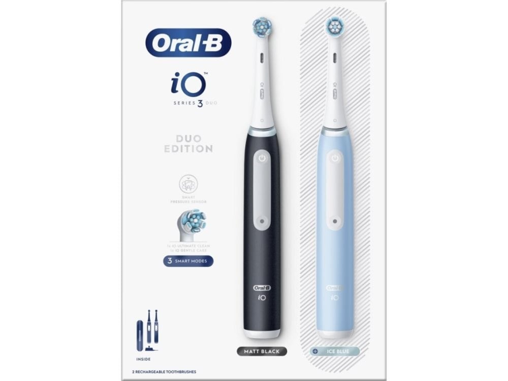 Oral-B iO Series 3 Matt Black/Ice Blue Duo Edition