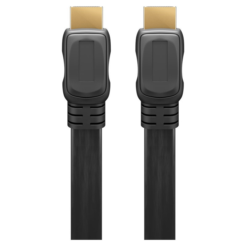 High Speed HDMI™ Flat Cable with Ethernet, 2 m, black