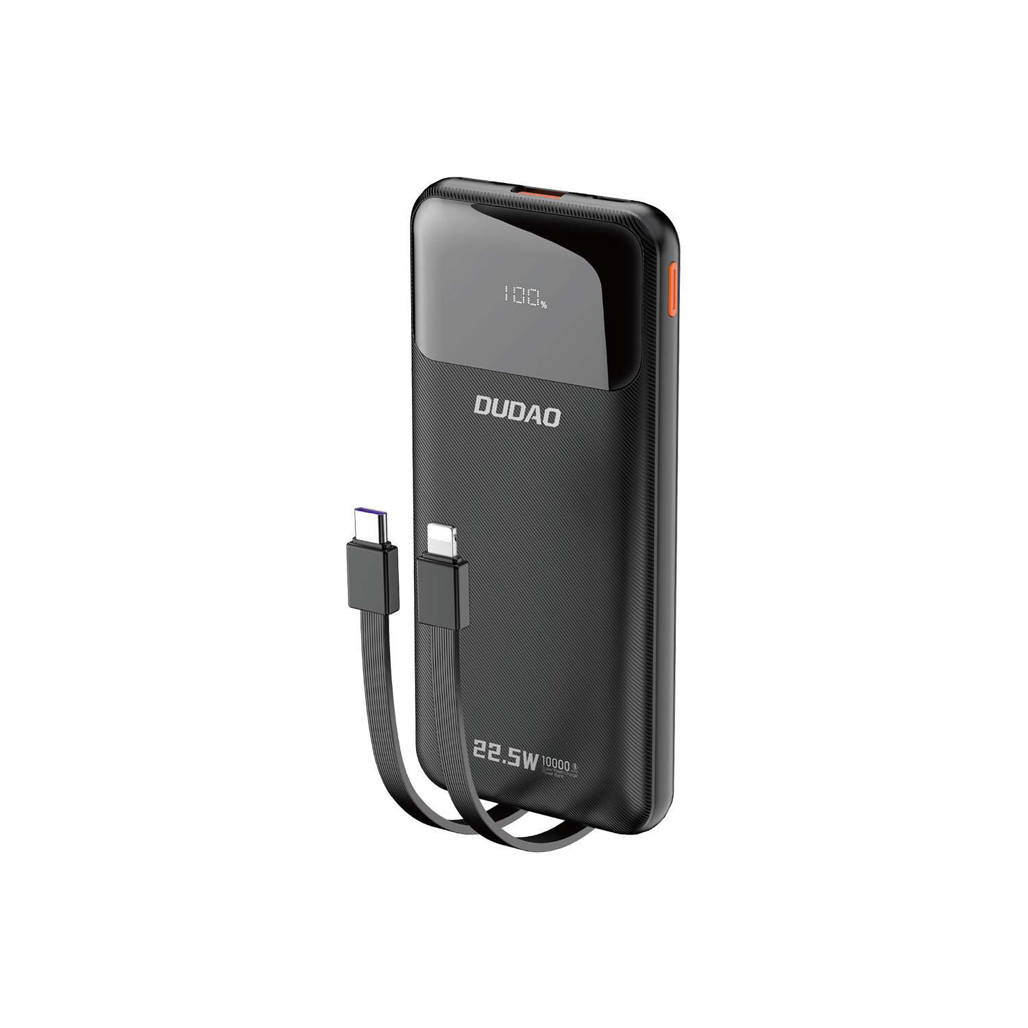 DUDAO K15Pro 20000mAh 22.5Watt 2x cable Black 20000mAh 22,5Watt 2xUSB-C 1xUSB-A Sort