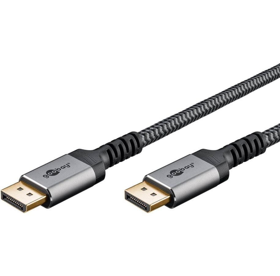 goobay plus series DisplayPort kabel 1m Grå