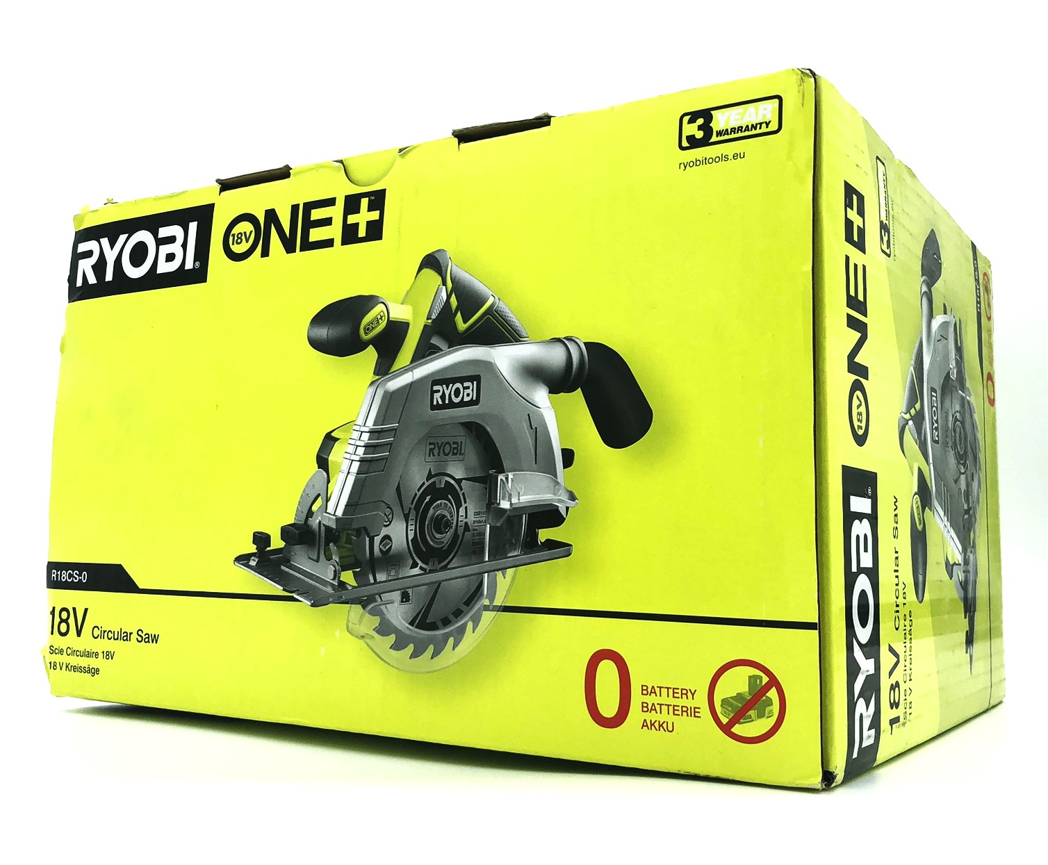 Ryobi One+ R18CS Rundsav 18V Batteri og lader ikke inkluderet