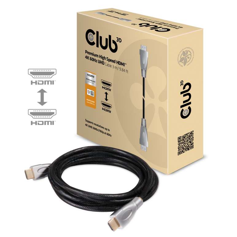 Club 3D HDMI-kabel 3m Sort