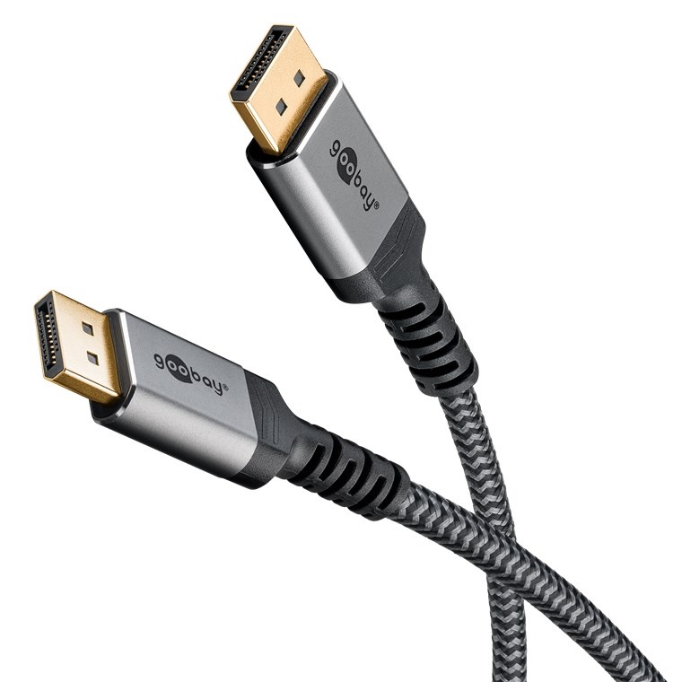 DisplayPort Cable, DP 1.4, 3 m, Sharkskin Grey, 3 m