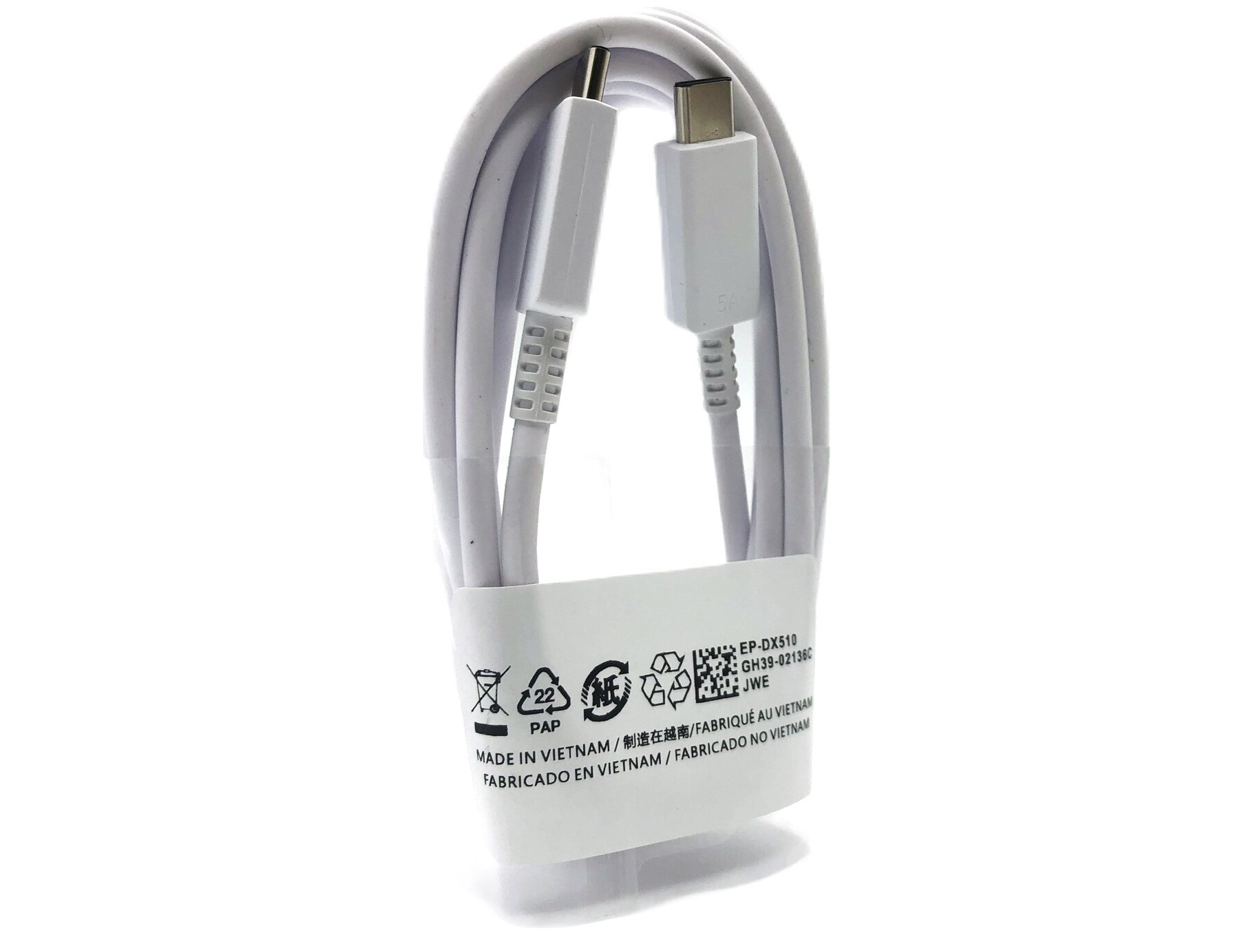 Samsung EP-DX510 USB Type-C kabel 1.8m Hvid