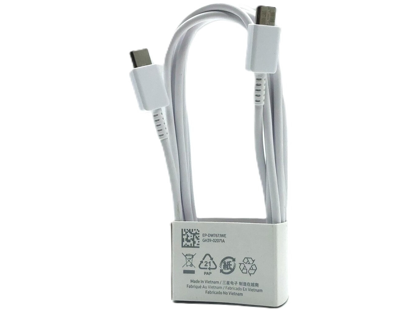 Samsung EP-DX310 USB Type-C kabel 1.8m Hvid