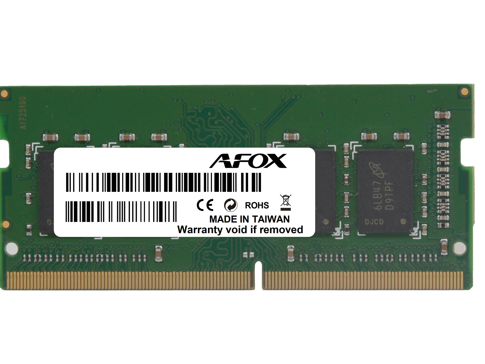 AFOX AFSD38BK1L DDR3L 8GB 1600MHz 204-pin SO-DIMM