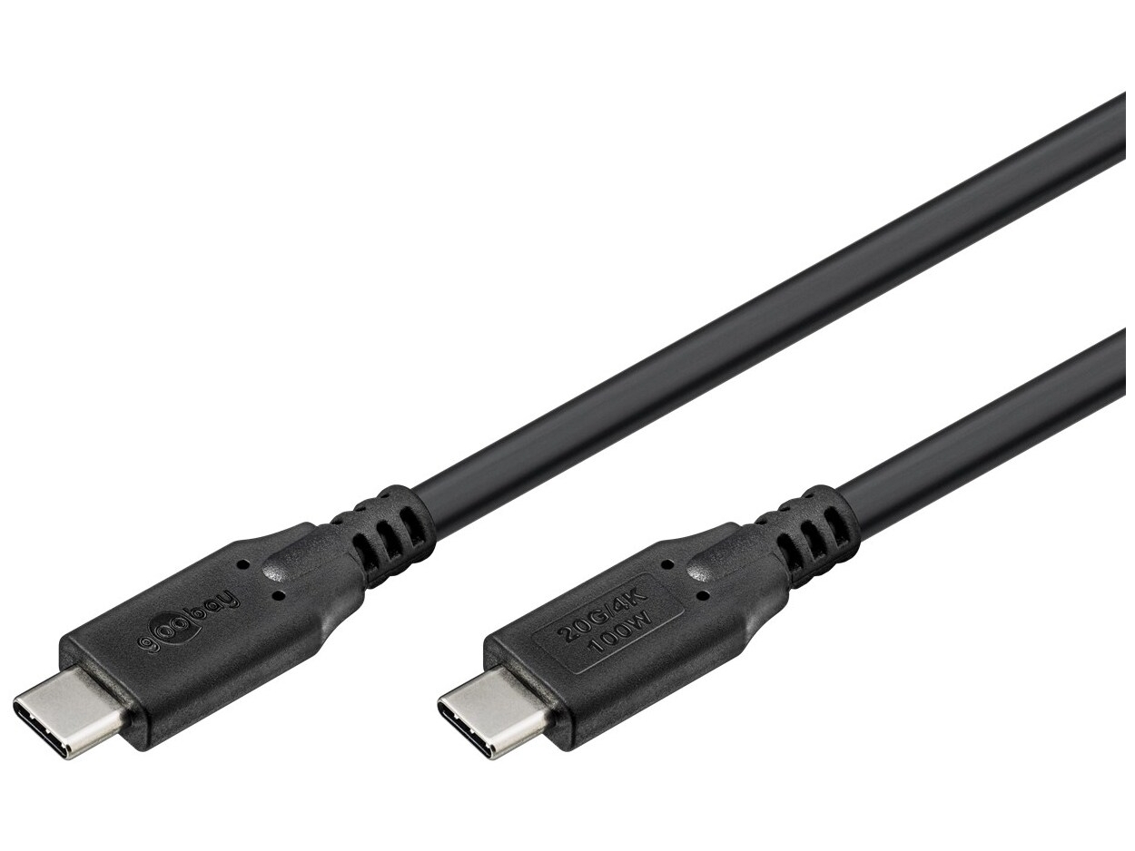 Goobay 74194 USB-C to USB-C 0,5m Sort