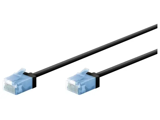 goobay CAT 6a U/UTP, Unshielded 15m Patchkabel Sort