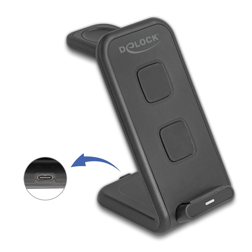 DeLOCK Trådløs opladningsstander 15Watt