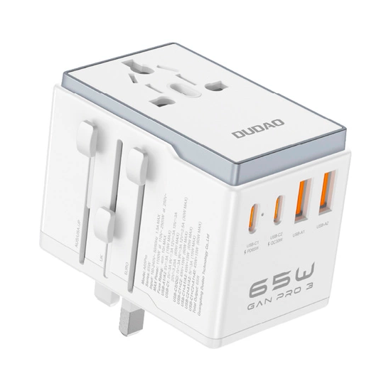 Dudao A65Pro Universal Travel Adapter White