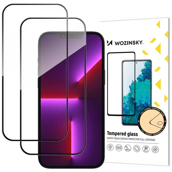 Zestaw 2 szkiel hartowanych Wozinsky Full Glue Tempered Glass na iPhone 17 / 16 Pro