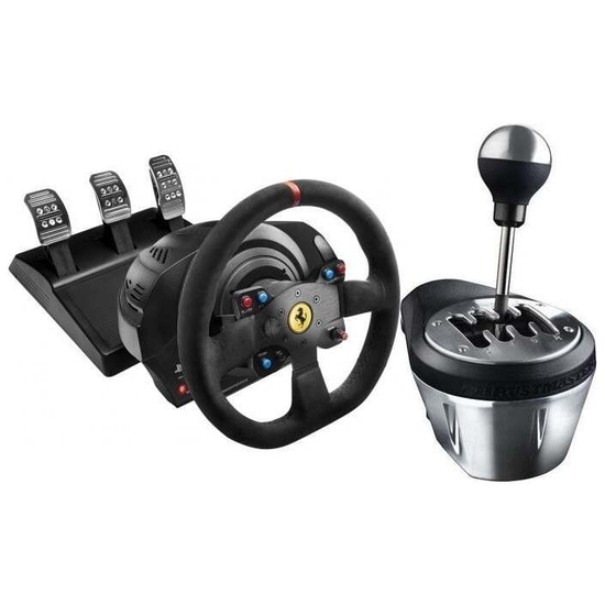 Kierownica Thrustmaster Ferrari T300 Alcantara-Edition (4160652) + Lewarek TH8A (4060059)