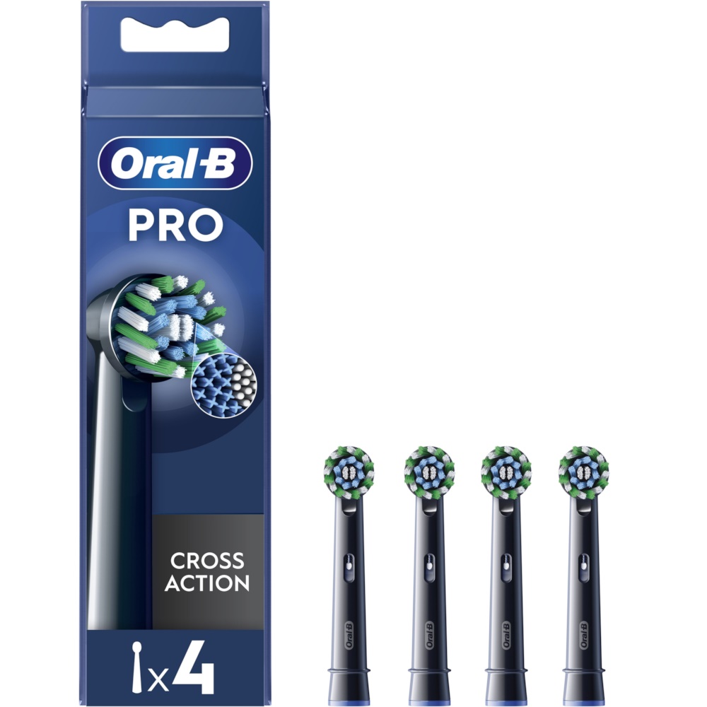 Oral-B Replaceable toothbrush heads EB50BRX-4 Cross Action Heads For adults Number of brush heads included 4 Black
