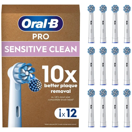 Borsthuvud Sensitive Clean 12st