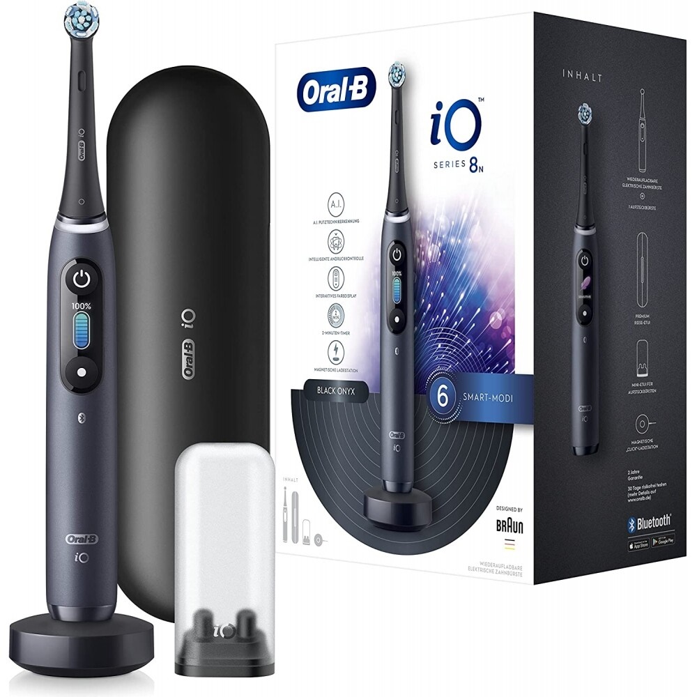 Oral-B iO8 Elektrische ZahnbALrste, Black Onyx