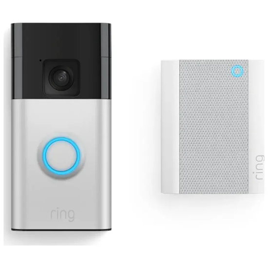 Ring Battery Doorbell (Satin Nickel) + Chime 2nd GEN