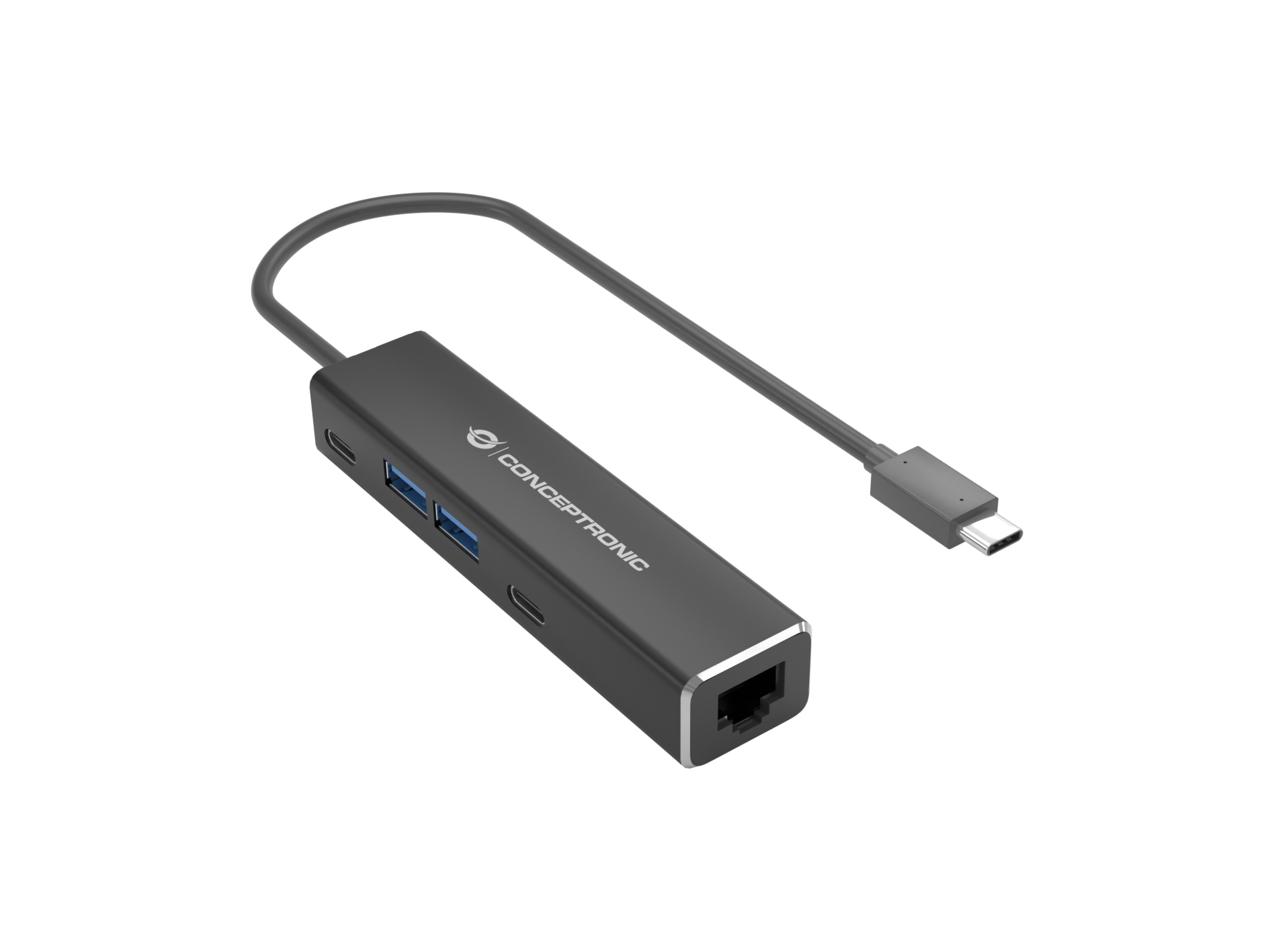 CONCEPTRONIC Adapter USB-C -> 2x USB-C USB-A 4K30Hz 0.15m sw