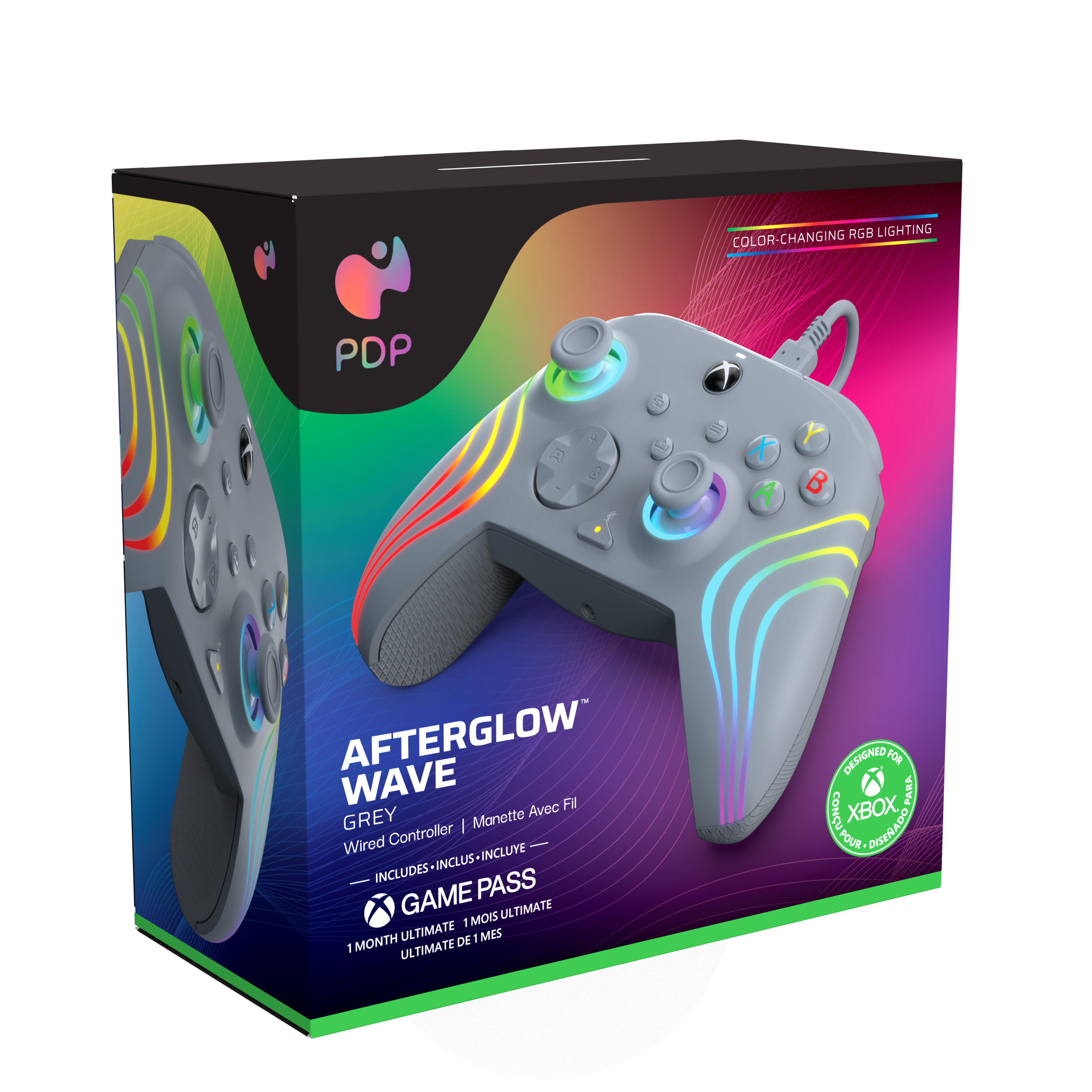 PDP Afterglow Wave Controller PC, Xbox One, Xbox Series S, Xbox Series X Grå