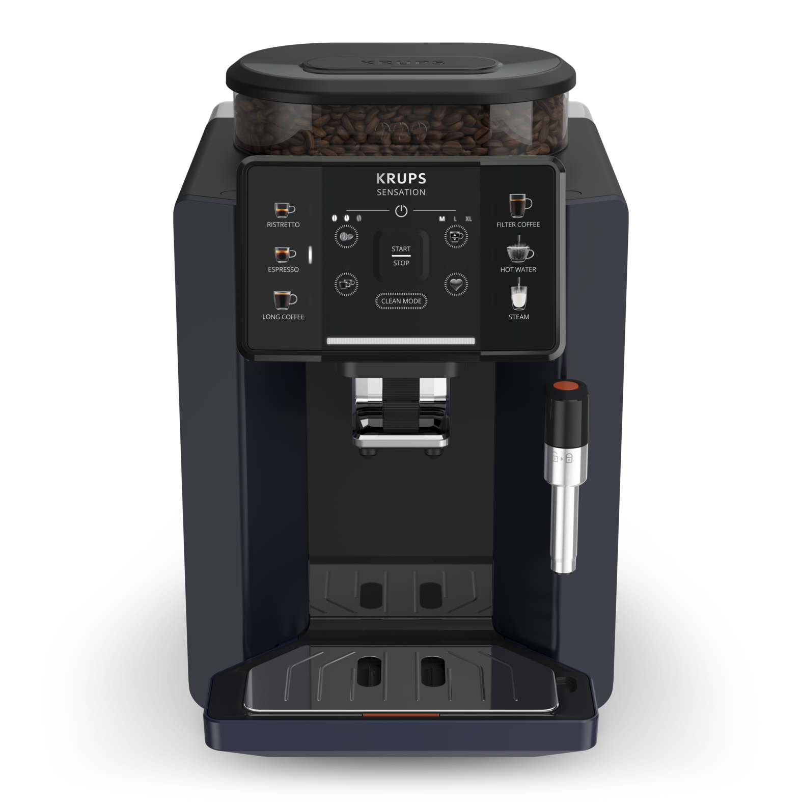 Krups Sensation EA910B Fuldautomatisk kaffemaskine 1,7L Sort