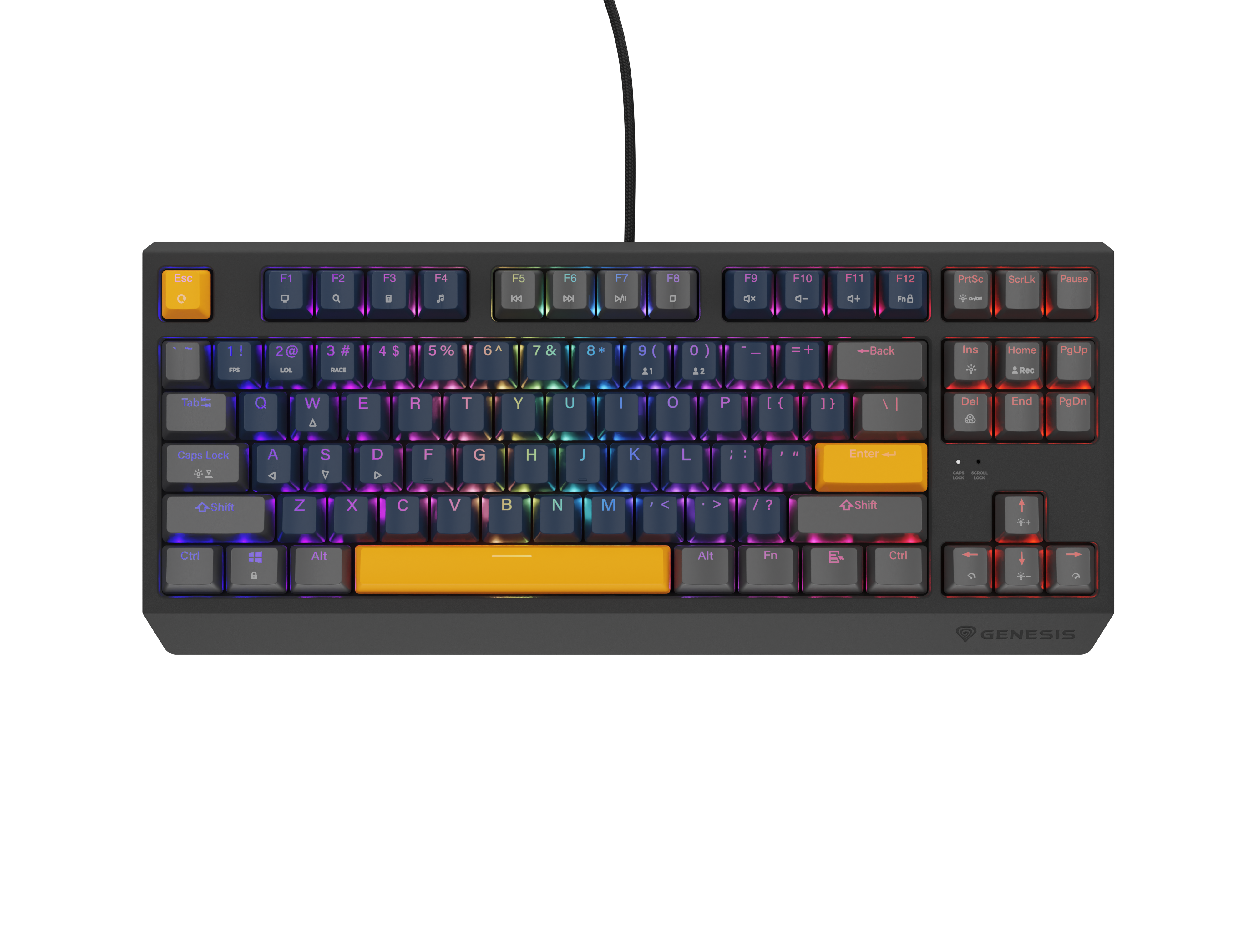 GENESIS THOR 230 TKL Tastatur Mekanisk RGB Kabel & trådløs
